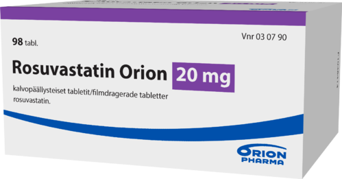 ROSUVASTATIN ORION 20 mg tabletti, kalvopäällysteinen 1 x 98 fol