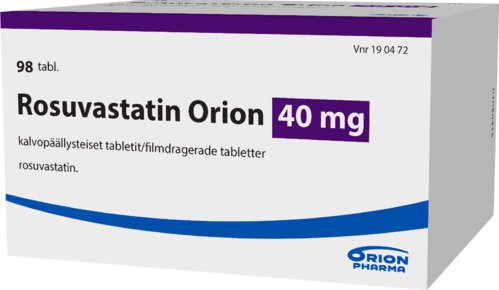 ROSUVASTATIN ORION 40 mg tabletti, kalvopäällysteinen 1 x 98 fol
