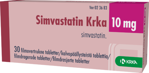 SIMVASTATIN KRKA 10 mg tabletti, kalvopäällysteinen 1 x 30 fol