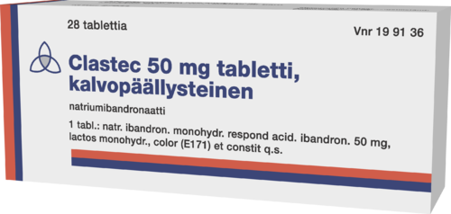 CLASTEC 50 mg tabletti, kalvopäällysteinen 1 x 28 fol