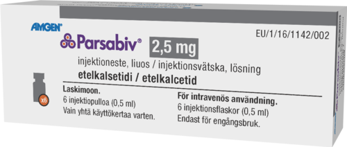 PARSABIV 2,5 mg injektioneste, liuos 1 x 6 kpl