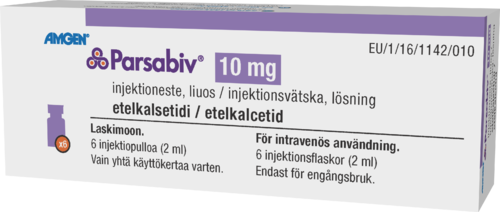 PARSABIV 10 mg injektioneste, liuos 1 x 6 kpl