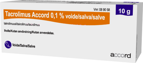 TACROLIMUS ACCORD 0,1 % voide 1 x 10 g