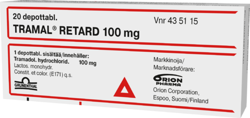 TRAMAL RETARD 100 mg depottabletti 1 x 20 fol