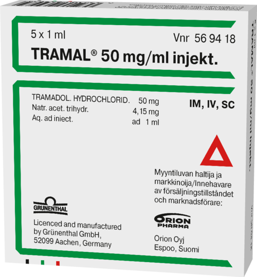 TRAMAL 50 mg/ml injektioneste, liuos 5 x 1 ml