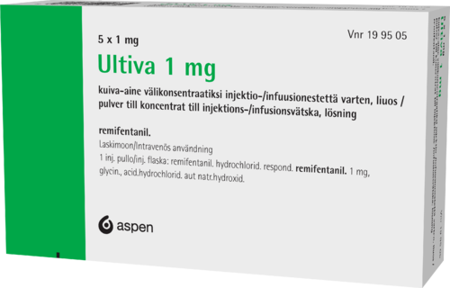ULTIVA 1 mg kuiva-aine välikonsentraatiksi injektio-/infuusionestettä varten, liuos 5 x 1 mg