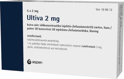 ULTIVA 2 mg kuiva-aine välikonsentraatiksi injektio-/infuusionestettä varten, liuos 5 x 2 mg