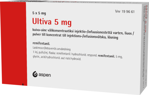 ULTIVA 5 mg kuiva-aine välikonsentraatiksi injektio-/infuusionestettä varten, liuos 5 x 5 mg