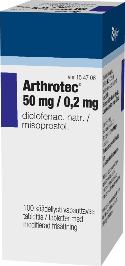 ARTHROTEC 50/0,2 mg säädellysti vapauttava tabletti 1 x 100 fol