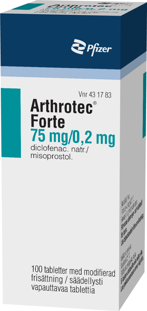 ARTHROTEC FORTE 75/0,2 mg säädellysti vapauttava tabletti 1 x 100 fol