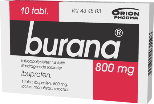 BURANA 800 mg tabletti, kalvopäällysteinen 1 x 10 fol