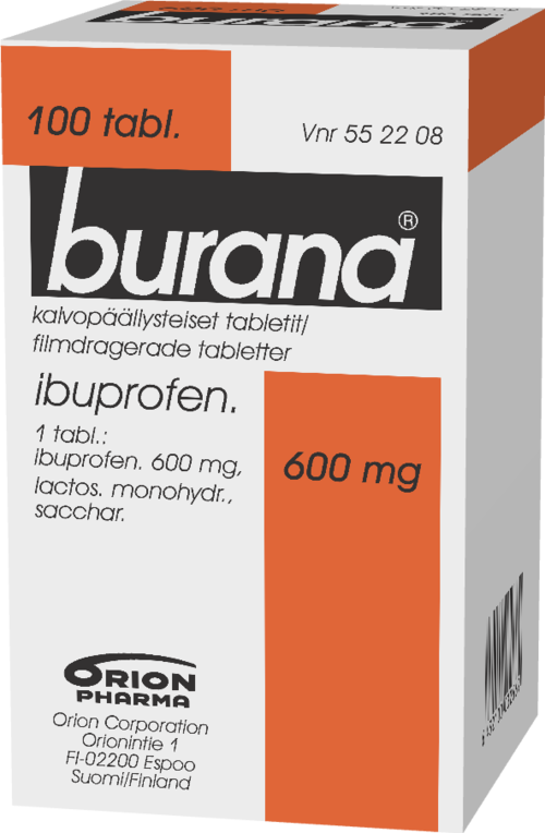 BURANA 600 mg tabletti, kalvopäällysteinen 1 x 100 kpl
