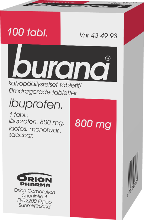 BURANA 800 mg tabletti, kalvopäällysteinen 1 x 100 kpl