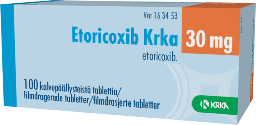 ETORICOXIB KRKA 30 mg tabletti, kalvopäällysteinen 1 x 100 fol