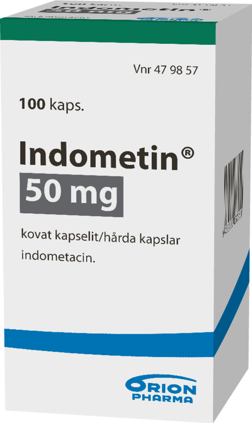 INDOMETIN 50 mg kapseli, kova 1 x 100 kpl