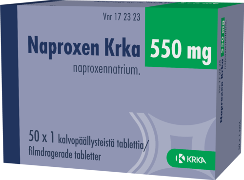 NAPROXEN KRKA 550 mg tabletti, kalvopäällysteinen 50 x 1 fol