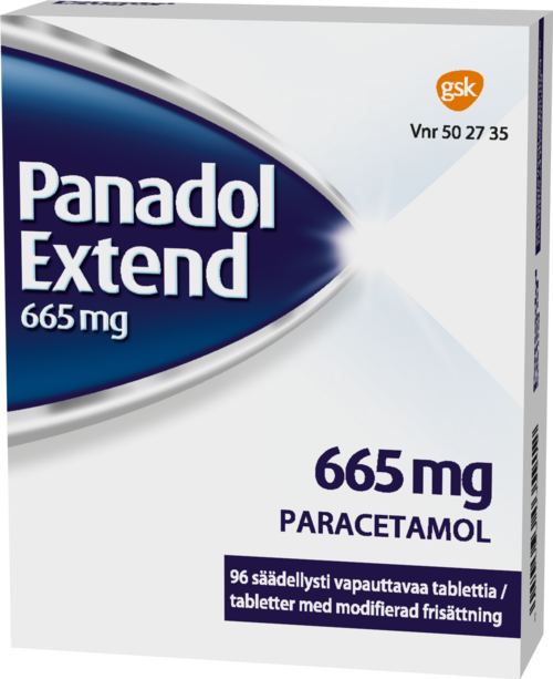 PANADOL EXTEND 665 mg säädellysti vapauttava tabletti 1 x 96 fol
