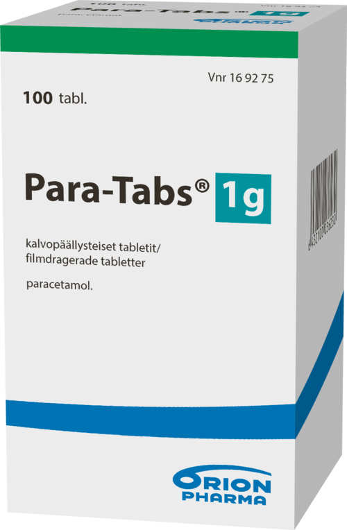PARA-TABS 1000 mg tabletti, kalvopäällysteinen 1 x 100 kpl
