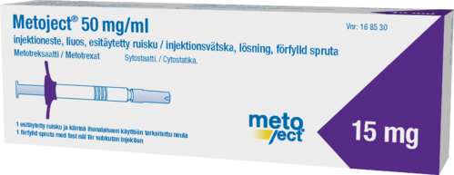 METOJECT 50 mg/ml injektioneste, liuos, esitäytetty ruisku (15 mg) 0,3 ml