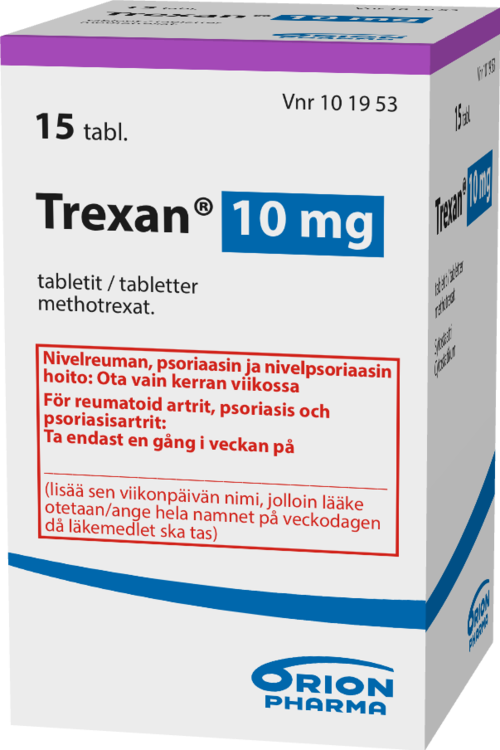 TREXAN tabletti 2,5 mg, 10 mg 10 mg tabletti 1 x 15 kpl
