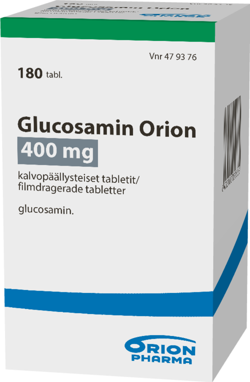 GLUCOSAMIN ORION 400 mg tabletti, kalvopäällysteinen 1 x 180 kpl
