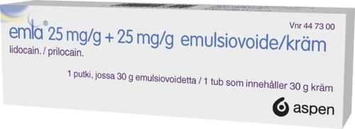 EMLA 25/25 mg/g emulsiovoide 1 x 30 g