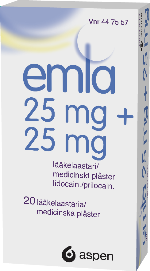 EMLA 25/25 mg lääkelaastari 20 x 1 kpl