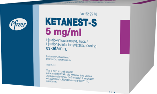 KETANEST-S 5 mg/ml injektio-/infuusioneste, liuos 10 x 5 ml