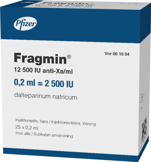 FRAGMIN 12500 IU/ml injektioneste, liuos (2500 IU) 25 x 0,2 ml