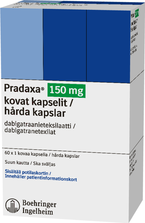 PRADAXA 150 mg kapseli, kova 60 x 1 fol