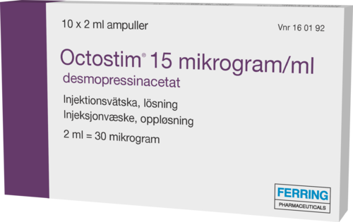 OCTOSTIM 15 mikrog/ml injektioneste, liuos 10 x 2 ml