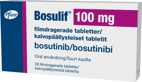 BOSULIF 100 mg tabletti, kalvopäällysteinen 1 x 28 fol