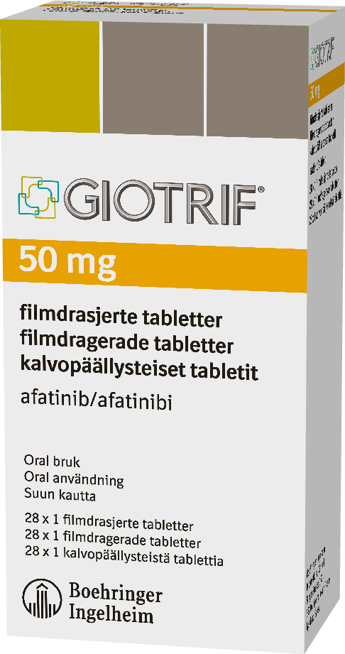 GIOTRIF 50 mg tabletti, kalvopäällysteinen 28 x 1 fol