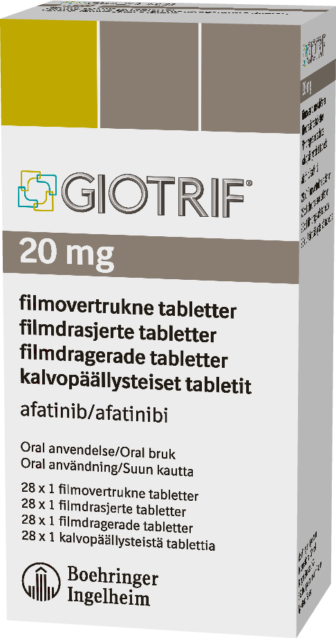 GIOTRIF 20 mg tabletti, kalvopäällysteinen 28 x 1 fol