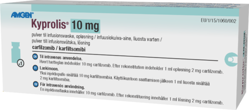 KYPROLIS 10 mg infuusiokuiva-aine, liuosta varten 1 x 1 kpl