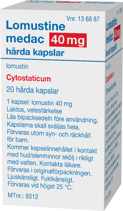 LOMUSTINE MEDAC 40 mg kapseli, kova 1 x 20 kpl