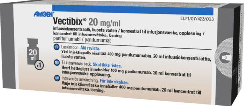 VECTIBIX 20 mg/ml infuusiokonsentraatti, liuosta varten 1 x 20 ml