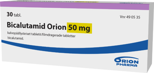 BICALUTAMID ORION 50 mg tabletti, kalvopäällysteinen 1 x 30 fol