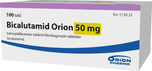 BICALUTAMID ORION 50 mg tabletti, kalvopäällysteinen 1 x 100 fol
