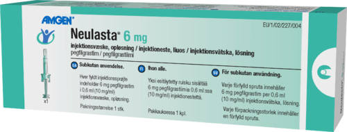NEULASTA 6 mg injektioneste, liuos 1 x 0,6 ml