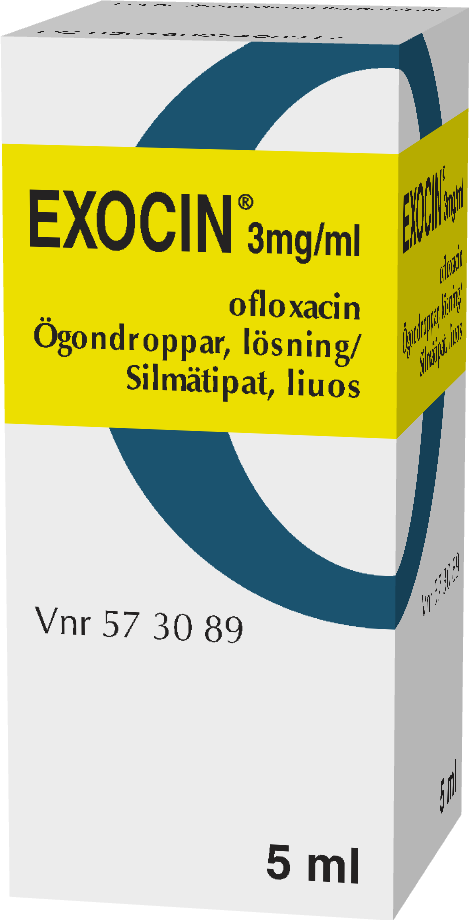 EXOCIN 3 mg/ml silmätipat, liuos 1 x 5 ml