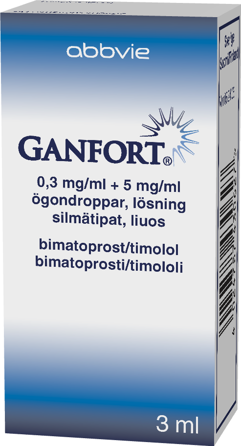 GANFORT 0,3 mg/ml+5 mg/ml silmätipat, liuos 1 x 3 ml