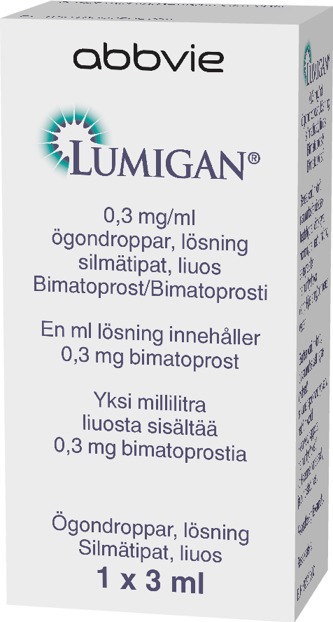 LUMIGAN 0,3 mg/ml silmätipat, liuos 1 x 3 ml