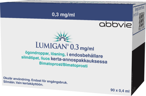 LUMIGAN 0,3 mg/ml silmätipat, liuos, kerta-annospakkaus 90 x 0,4 ml