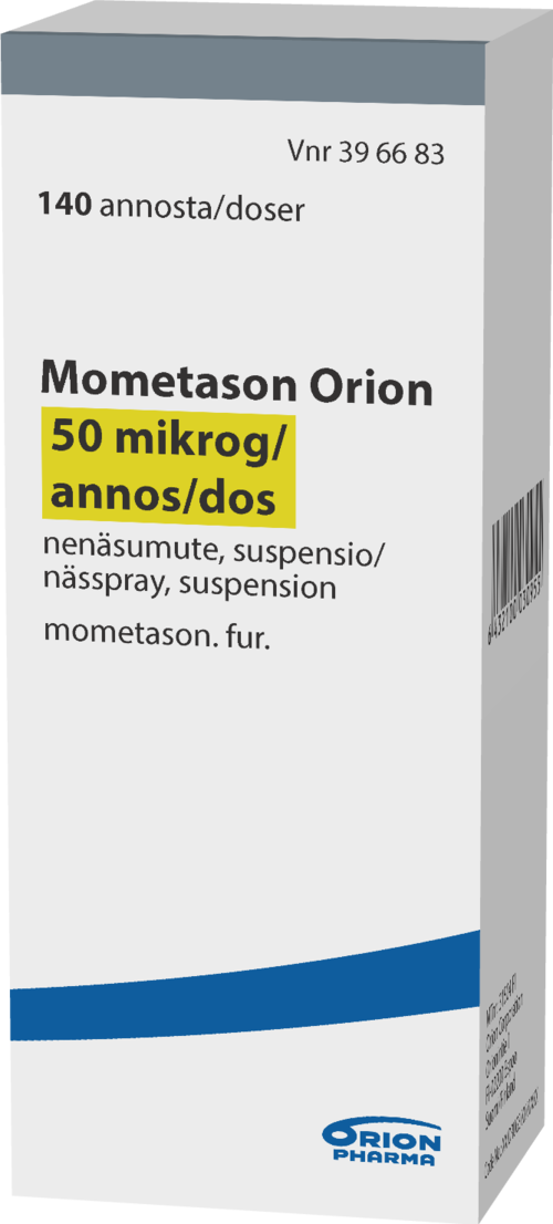 MOMETASON ORION 50 mikrog/annos nenäsumute, suspensio 1 x 140 annosta