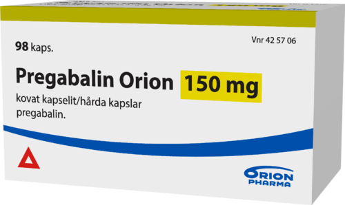 PREGABALIN ORION 150 mg kapseli, kova 1 x 98 fol