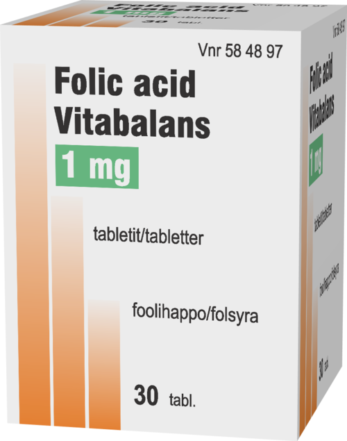 FOLIC ACID VITABALANS 1 mg tabletti 1 x 30 kpl