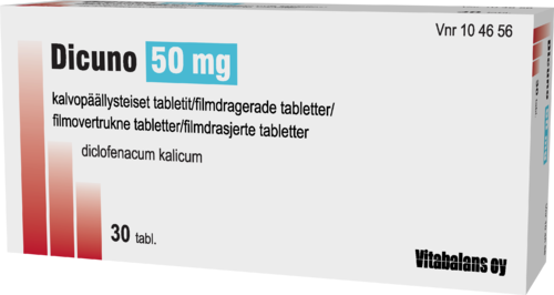 DICUNO 50 mg tabletti, kalvopäällysteinen 1 x 30 fol