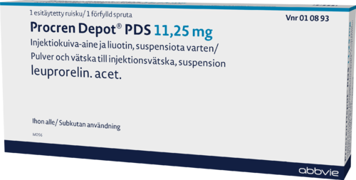 PROCREN DEPOT PDS 11.25 mg injektiokuiva-aine ja liuotin suspensiota varten, esitäytetty ruisku 1 x 11.25 mg