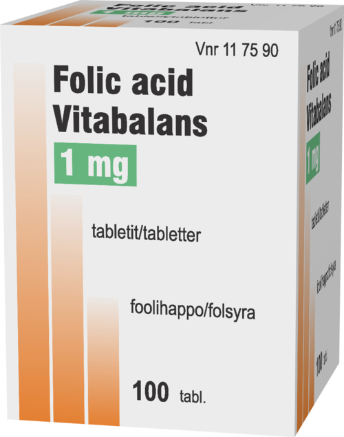 FOLIC ACID VITABALANS 1 mg tabletti 1 x 100 kpl